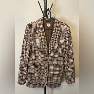 a new day Plaid Blazer - Black, White, Brown